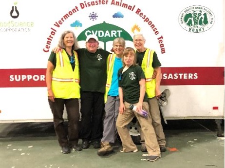 CVDART crew sheltering pets during 2023 flooding in Vermont